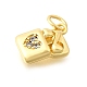 Латунные микро проложить кубического циркония подвески KK-V007-005G-02-2
