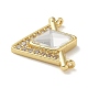 Латунные микропаве прозрачные подвески с фианитом KK-U046-09G-2