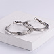 6 пара тройных серег-колец из нержавеющей стали TG0957-1-1