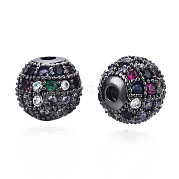 Стойки обшивки латунь кубического циркония бусы ZIRC-S001-8mm-C04