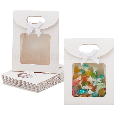 Прямоугольные бумажные подарочные пакеты ABAG-WH0044-39B-1