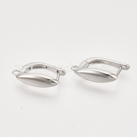 Латунные серьги-кольца с застежкой сзади KK-T048-019P-NF-1