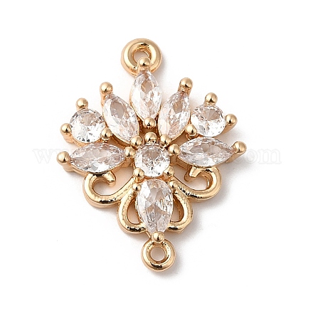 Подвески из латуни и прозрачного стекла KK-C062-069G-1