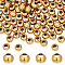 DICOSMETIC 100Pcs Golden Plated Round Bead Loose Ball Bead 6mm Smooth Round Bead Round Vacuum Plating Beads Larger Hole Bead European Stainless Steel Bead for DIY Jewelry Making Craft, Hole: 2~2.5mm