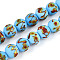 Handmade Lampwork Beads Strands, Round with Phoenix Eye, Dark Slate Blue, 12~13mm, Hole: 1.2~3mm, about 45pcs/strand, 20.47~20.87 inch(52~53cm)