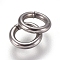 Non-Tarnish 304 Stainless Steel Jump Rings, Soldered Jump Rings, Closed Jump Rings, Stainless Steel Color, 18 Gauge, 5x1mm, Inner Diameter: 3mm