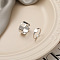 2Pcs Alloy Finger Rings Sets, Platinum, Heart, Inner Diameter: 16~19mm