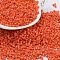 Baking Paint Glass Seed Beads, Cylinder, Tomato, 2x1.5mm, Hole: 1mm, about 50398pcs/pound