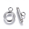 Non-Tarnish 304 Stainless Steel Toggle Clasps, Stainless Steel Color, 16.5x12x2mm, Hole: 3mm, Inner Diameter: 8mm, Bar: 18x7.5x3mm, Hole: 3mm