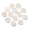 13Pcs Flat Round Natural Quartz Crystal Rune Stones, Healing Stones for Chakras Balancing, Crystal Therapy, Meditation, Reiki, Divination, 24.5x5.5~7.5mm