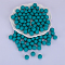 Round Silicone Focal Beads, Teal, 15mm, Hole: 2mm