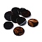 Dyed & Heated Natural Black Agate Beads, No Hole/Undrilled, for Wire Wrapped Pendant Making, Flat Round, 31~43x2~3.5mm