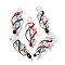 Handmade Lampwork Pendants, Conch Shapes, Black, 25.5~29x8~9x8~9mm, Hole: 2.5~3mm