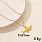 Animal Stainless Steel Shark Pendant Necklace for Women, Trendy Lock Chain Jewelry