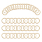 NBEADS 100 Pcs 40mm Unfinished Wood Pieces Rings Shape, Antique White Circle Ornaments Wood Linking Rings Blank Wooden Slices for Painting Pyrography Christmas Home Decor, 30mm Inner Diameter