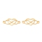 304 Stainless Steel Links, Manual Polishing, Polyamory Links, Manual Polishing, Heart with Infinity, PVD Vacuum Plating, Real 18K Gold Plated, 10x23x1.5mm, Hole: 2mm