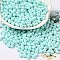 6/0 Opaque Baking Paint Glass Seed Beads, Teardrop, Light Cyan, 4.5~5x4x3~3.5mm, Hole: 0.9mm, about 125pcs/10g