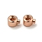 Brass Crimp Beads, Long-Lasting Plated, Column, Rose Gold, 4.5x3.5x2.5mm, Hole: 0.9mm