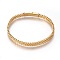 304 Stainless Steel Mesh Bracelets, with Bayonet Clasps, Golden, 8-5/8 inch(22cm), 6x3.5mm