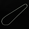 Tarnish Resistant 304 Stainless Steel Snake Chain Necklaces, with Lobster Clasps, Stainless Steel Color, 19.6 inch(49.8cm)