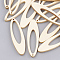 Wood Big Pendants, Oval, Wheat, 52~53x15x3mm, Hole: 1.6mm