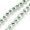 Electroplated Synthetic Non-magnetic Hematite Beads Strands, Round, Faceted, Aquamarine, 6x5.5mm, Hole: 1mm, about 68~72pcs/strand, 15.59~15.98''(39.6~40.6cm)