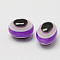 Oval Evil Eye Resin Beads, Blue Violet, 8x6mm, Hole: 2mm