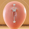 316L Surgical Stainless Steel Micro Pave Clear Cubic Zirconia Belly Rings, Stainless Steel Color, Butterfly, Bar Length: 3/8