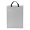 Rectangle Paper Bags, with Handles, for Gift Bags and Shopping Bags, Silver, 35x26x0.6cm
