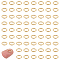 200Pcs 304 Stainless Steel Jump Rings, Open Jump Rings, Oval, Real 18K Gold Plated, 5x7x1mm, Inner Diameter: 3x5mm