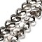 Electroplate Glass Beads Strands, Heart, Light Grey, 12.2x15x8mm, Hole: 1mm, about 50pcs/strand, 23.62''(60cm)