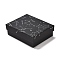 Cardboard Jewelry Packaging Boxes, with Sponge Inside, for Rings, Small Watches, Necklaces, Earrings, Bracelet, Constellation Pattern, 9.3x7.3x3.2cm