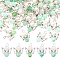 Acrylic & Alloy Pendant, with Iron Findings, Angel, RoundAntique Silver & Platinum, Medium Sea Green, 23x18x3mm, Hole: 3mm, 100pcs/set