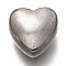 Non-Tarnish 304 Stainless Steel Beads, Heart, Stainless Steel Color, 11.5x10.5x6.5mm, Hole: 2mm