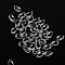 5Pcs Transparent Glass Beads, Top Drilled, Teardrop, Clear, 14x8mm, Hole: 1mm
