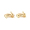 Brass Charms, Cadmium Free & Nickel Free & Lead Free, Rabbit, Real 18K Gold Plated, 13x4.5x8.5mm, Hole: 3x1mm