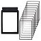 AHADEMAKER 11Pcs 2 Style PVC Plasic Portable Magnifying Lenses, Wallet Magnifiers 3X Lense, for Reading, Fire Starter, Rectangle, Black & Clear, 180~306x120~197x0.8~1mm