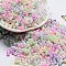 Glass Seed Beads, Opaque Colours Luster, Peanut, Colorful, 6x3x3mm, Hole: 1.2mm, about 4000pcs/pound