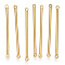 304 Stainless Steel Connector Charms, Bar Shape, Golden, 40x2.5x1.5mm, Hole: 1.4mm
