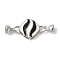 Brass Enamel Fold Over Clasps, Lead Free & Cadmium Free, Long-Lasting Plated, Rack Plating, Square, Platinum, 39mm