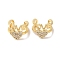 Heart & Word Love Brass Micro Pave Cubic Zirconia Cuff Earrings for Women, Real 18K Gold Plated, 11x10mm
