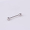 316 Surgical Stainless Steel Tongue Rings, Stainless Steel Color, 30mm, Pin: 1.6mm, Head: 6mm