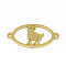 304 Stainless Steel Links Connectors, Oval with Twelve Constellation/Zodiac Sign, Aries, 23x12x1mm, Hole: 1.5mm