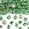 Preciosa® MAXIMA Crystal Fancy Stones, Czech Crystal, 435 23 615 Square, Dura Foiling, 50520 Peridot, 6x6mm