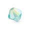 Preciosa® Crystal Beads, Czech Crystal, Bicone(451 69 302 Rondelle), 50005 20000 Caribbean Sea AB 2x, 6mm, Hole: 1mm