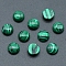 Synthetic Malachite Cabochons, Half Round, 10x5mm