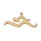 304 Stainless Steel Pendants, Laser Cut, Cycling Charm, Golden, 19.5x42x1mm, Hole: 1mm