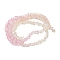 Transparent Baking Paint Glass Bead Strands, Segmented Multi-color Beads, Triangle, Bisque, 4.5x4x3.5mm, Hole: 1mm, about 134~137pcs/strand, 13.27~13.39''(33.7~34cm)