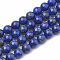 Natural Lapis Lazuli Beads Strands, Round, 11~12mm, Hole: 1mm, about 32~35pcs/strand, 15.7 inch
