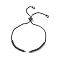 Brass Rhinestone Slider Bracelet Makings, with Box Chain, Gunmetal, 10-1/8 inch(25.7cm), Hole: 1.8mm